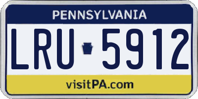 PA license plate LRU5912
