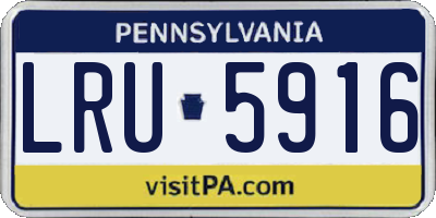 PA license plate LRU5916