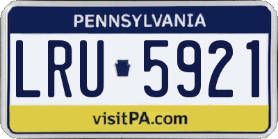 PA license plate LRU5921