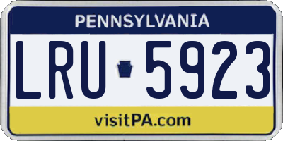 PA license plate LRU5923