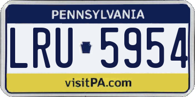 PA license plate LRU5954