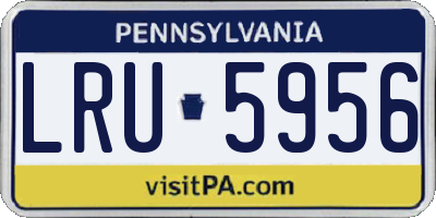 PA license plate LRU5956