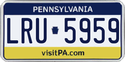 PA license plate LRU5959