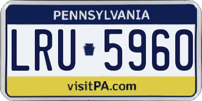 PA license plate LRU5960