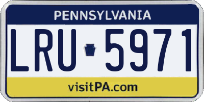 PA license plate LRU5971