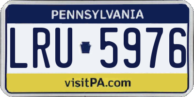 PA license plate LRU5976
