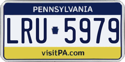 PA license plate LRU5979