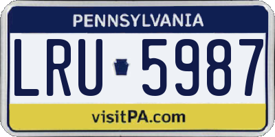 PA license plate LRU5987