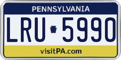 PA license plate LRU5990