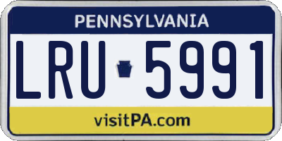 PA license plate LRU5991