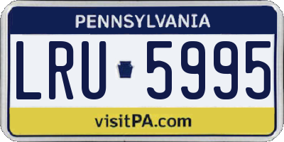 PA license plate LRU5995