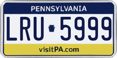 PA license plate LRU5999