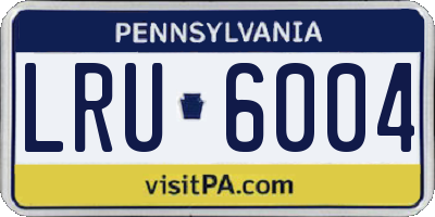 PA license plate LRU6004