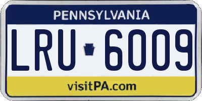 PA license plate LRU6009