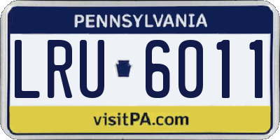 PA license plate LRU6011