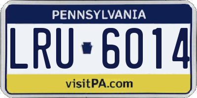 PA license plate LRU6014