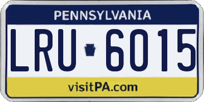 PA license plate LRU6015