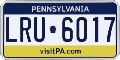 PA license plate LRU6017