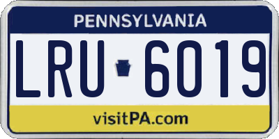 PA license plate LRU6019
