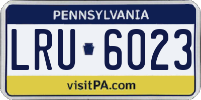 PA license plate LRU6023
