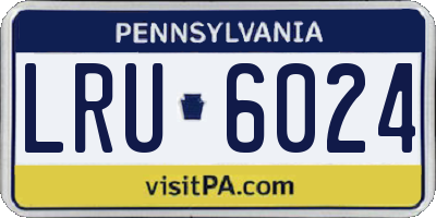PA license plate LRU6024