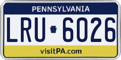 PA license plate LRU6026