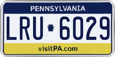 PA license plate LRU6029