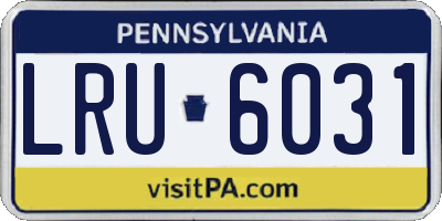 PA license plate LRU6031