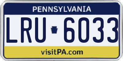 PA license plate LRU6033