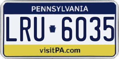 PA license plate LRU6035