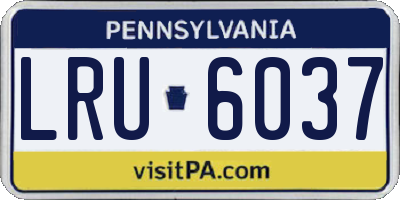 PA license plate LRU6037