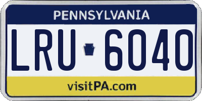 PA license plate LRU6040