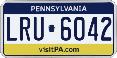 PA license plate LRU6042