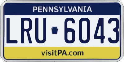 PA license plate LRU6043