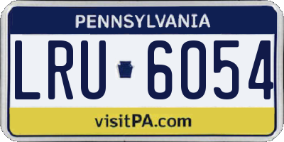 PA license plate LRU6054