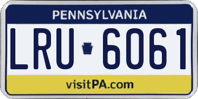 PA license plate LRU6061