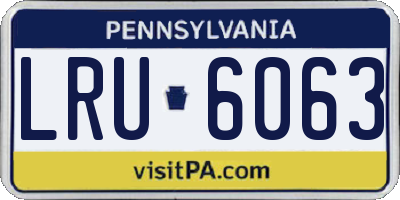 PA license plate LRU6063