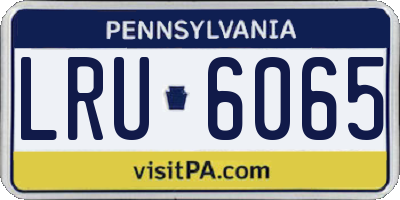 PA license plate LRU6065