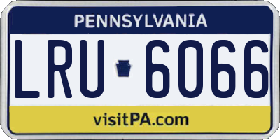 PA license plate LRU6066