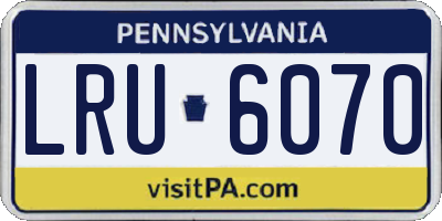 PA license plate LRU6070