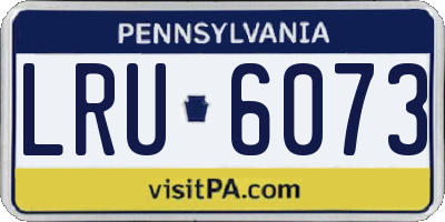PA license plate LRU6073