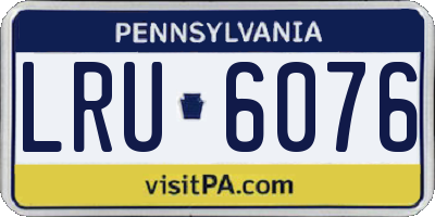 PA license plate LRU6076