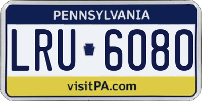 PA license plate LRU6080