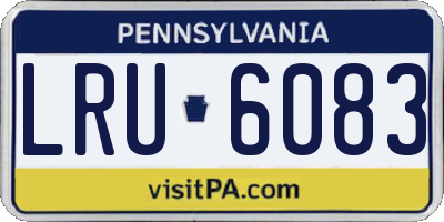 PA license plate LRU6083