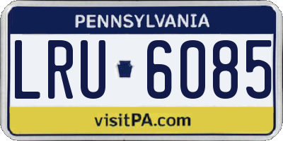 PA license plate LRU6085