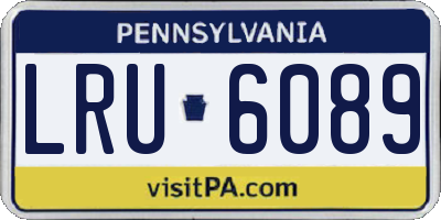 PA license plate LRU6089