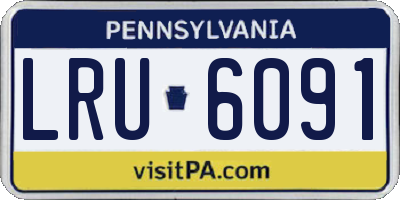 PA license plate LRU6091