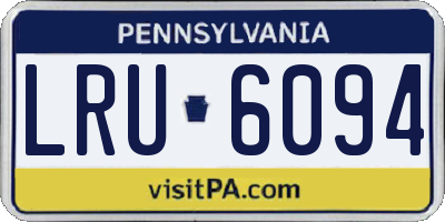 PA license plate LRU6094