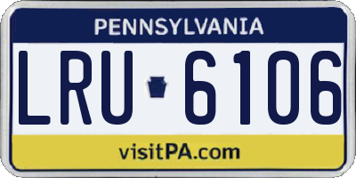PA license plate LRU6106