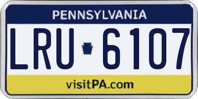 PA license plate LRU6107